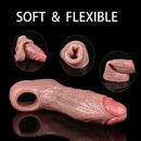 5.5in 6.3in 6.57in 6.6in 6.7in Silicone Penis Dildo Sleeve With Cock Ring