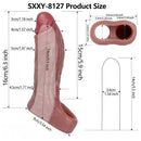 5.5in 6.3in 6.57in 6.6in 6.7in Silicone Penis Dildo Sleeve With Cock Ring