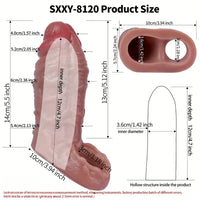 5.5in 6.3in 6.57in 6.6in 6.7in Silicone Penis Dildo Sleeve With Cock Ring