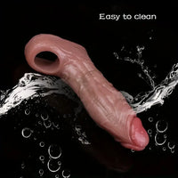 5.5in 6.3in 6.57in 6.6in 6.7in Silicone Penis Dildo Sleeve With Cock Ring