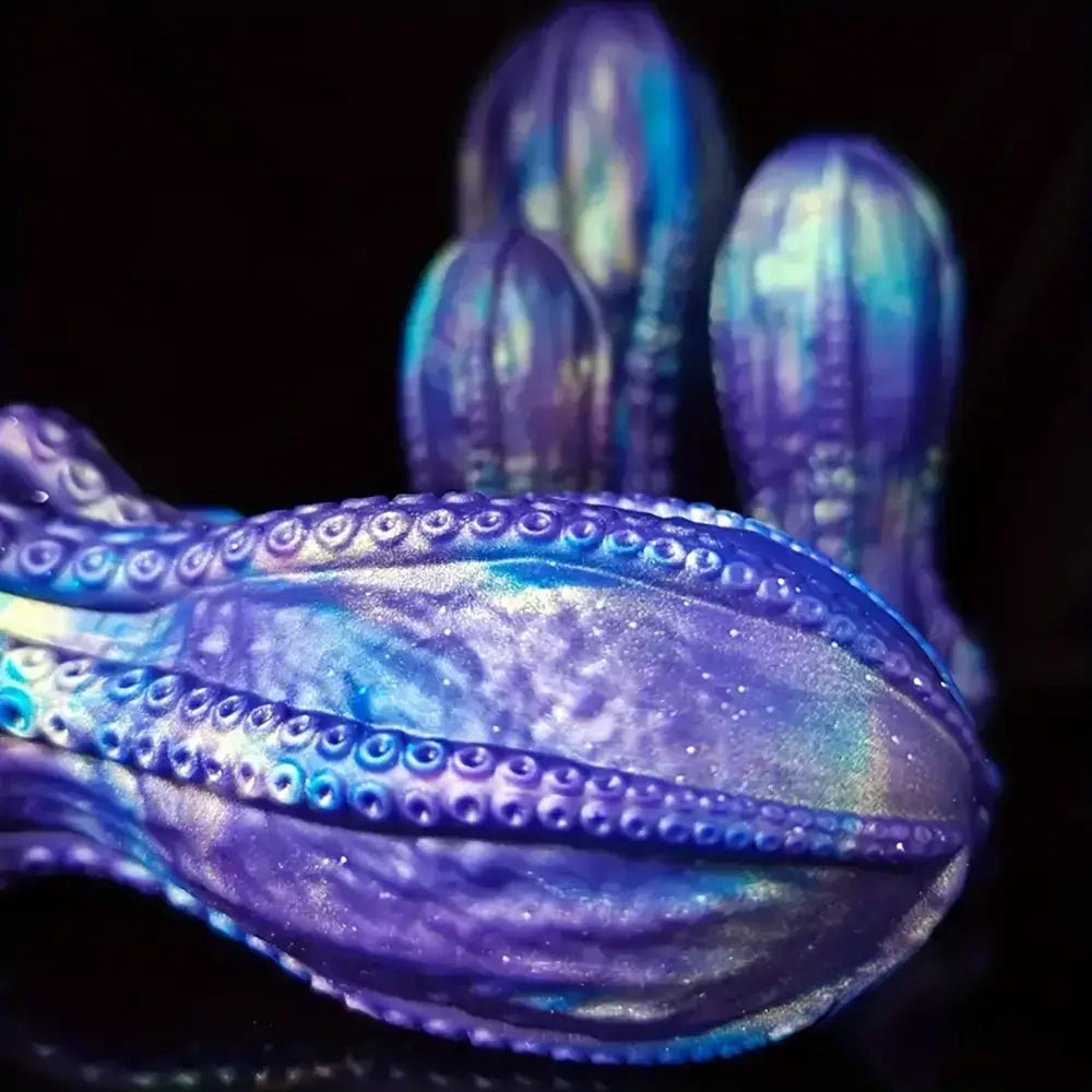 5.5in 6.3in 8.26in 9.64in Gourd Egg Starry Sky Silicone Octopus Dildo
