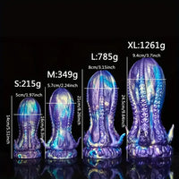 5.5in 6.3in 8.26in 9.64in Gourd Egg Starry Sky Silicone Octopus Dildo
