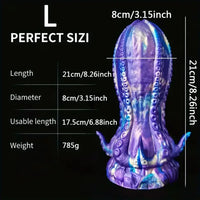 5.5in 6.3in 8.26in 9.64in Gourd Egg Starry Sky Silicone Octopus Dildo