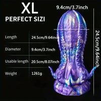 5.5in 6.3in 8.26in 9.64in Gourd Egg Starry Sky Silicone Octopus Dildo