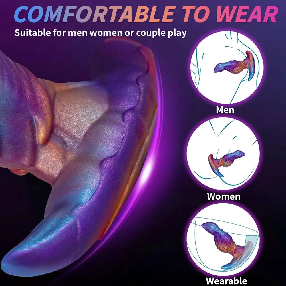 5.5in 6.49in 7.48in Monster Wearable Anal Dildo For G-Spot Stimulation