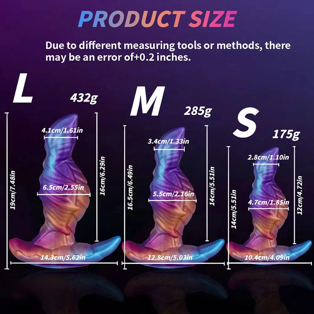 5.5in 6.49in 7.48in Monster Wearable Anal Dildo For G-Spot Stimulation