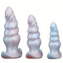 5.5in 6.69in 7.87in Pearlescent Dream Silicone Anal Plug Dildo with Anchor