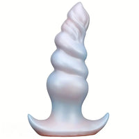 5.5in 6.69in 7.87in Pearlescent Dream Silicone Anal Plug Dildo with Anchor