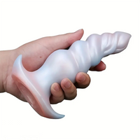 5.5in 6.69in 7.87in Pearlescent Dream Silicone Anal Plug Dildo with Anchor