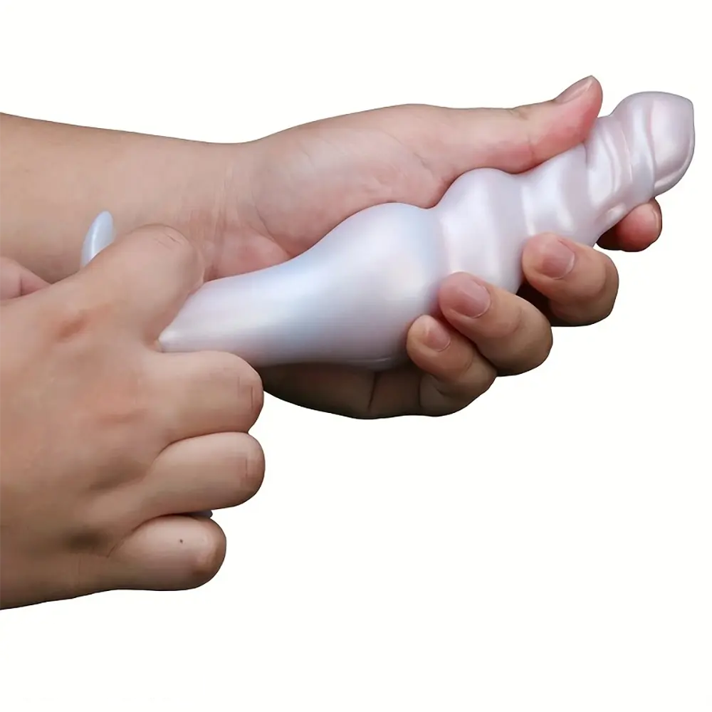 5.5in 6.69in 7.87in Pearlescent Dream Silicone Anal Plug Dildo with Anchor