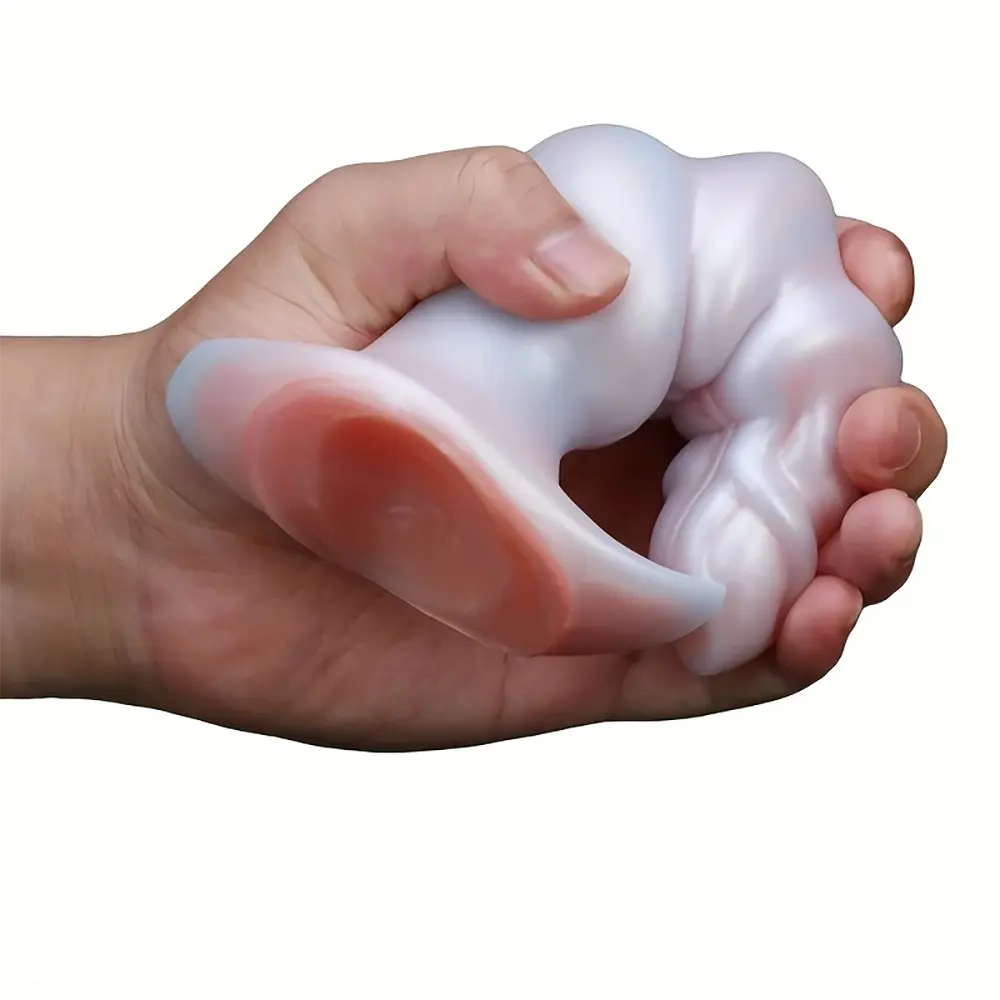 5.5in 6.69in 7.87in Pearlescent Dream Silicone Anal Plug Dildo with Anchor