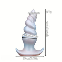 5.5in 6.69in 7.87in Pearlescent Dream Silicone Anal Plug Dildo with Anchor