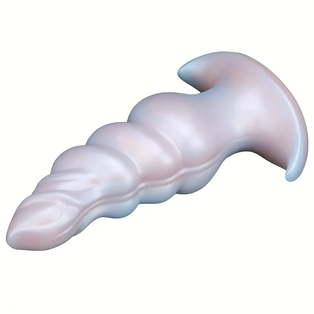 5.5in 6.69in 7.87in Pearlescent Dream Silicone Anal Plug Dildo with Anchor