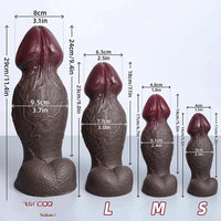 5.5in 6.7in 9in 11.4in Silicone Soft Lifelike Fantasy Dildo Adult Penis Sex Toy