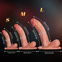 5.5in 7.2in 8.6in Lifelike Sensation Silicone Soft Dildo For Prostate G-Spot