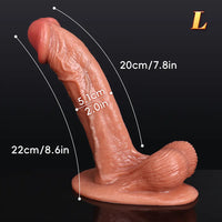 5.5in 7.2in 8.6in Lifelike Sensation Silicone Soft Dildo For Prostate G-Spot