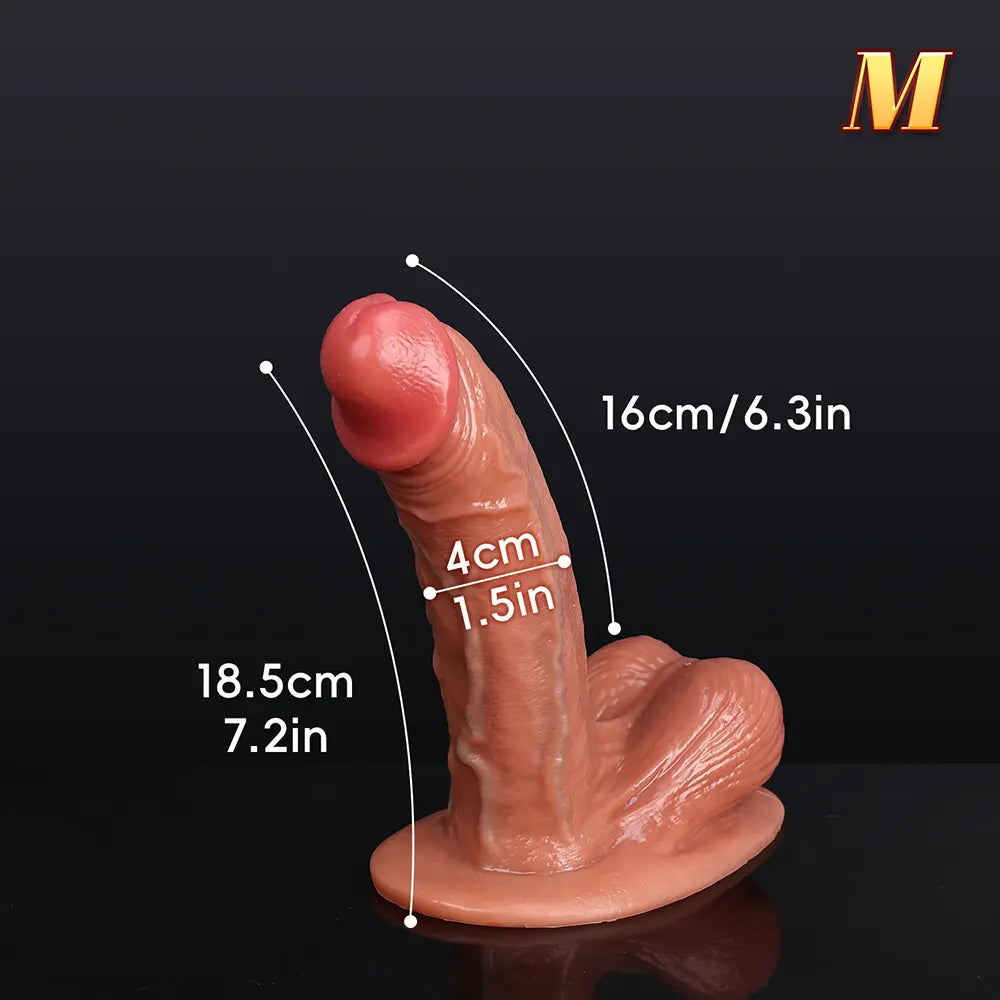 5.5in 7.2in 8.6in Lifelike Sensation Silicone Soft Dildo For Prostate G-Spot