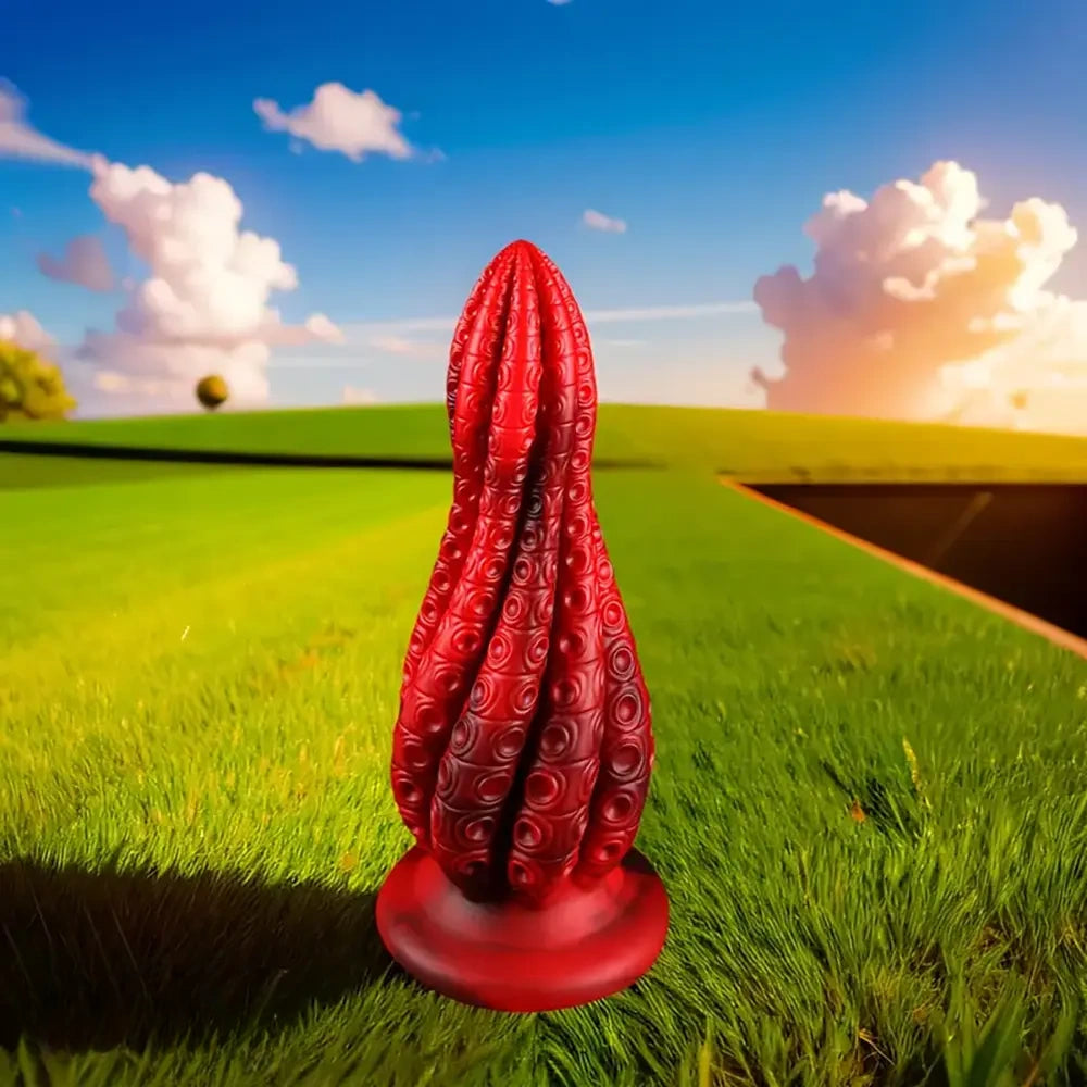 5.5in 7.3in 8.7in 10.7in Durable Build Soft Tentacle Silicone Anal Dildo