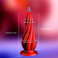 5.5in 7.3in 8.7in 10.7in Durable Build Soft Tentacle Silicone Anal Dildo