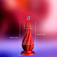 5.5in 7.3in 8.7in 10.7in Durable Build Soft Tentacle Silicone Anal Dildo