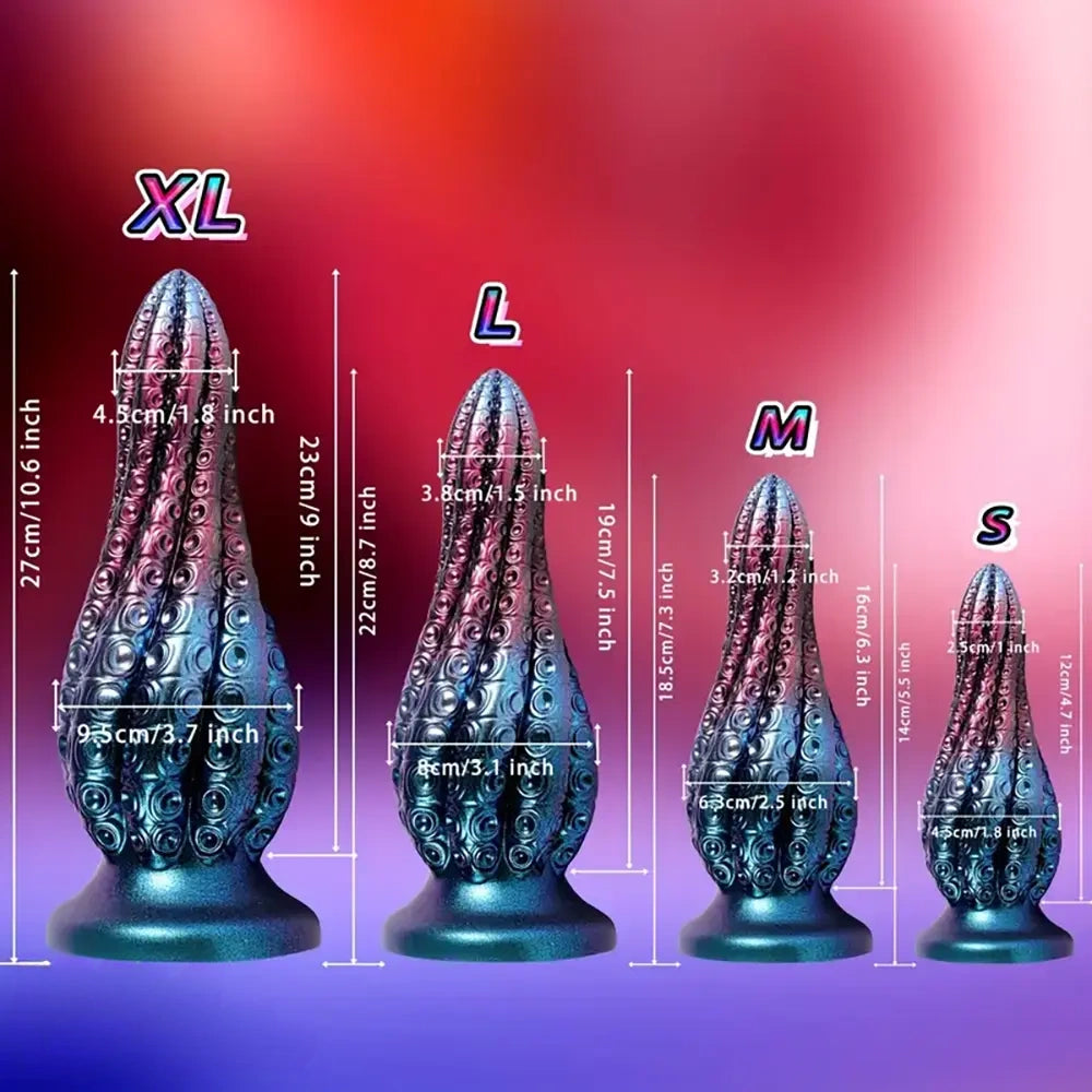 5.5in 7.3in Outstanding Silicone Soft Tentacle Anal Dildo Butt Plug