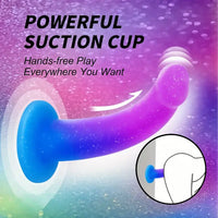 5.5in Colorful Soft Silicone Beginner-Friendly Dildo For Hands-Free Play