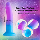 5.5in Colorful Soft Silicone Beginner-Friendly Dildo For Hands-Free Play