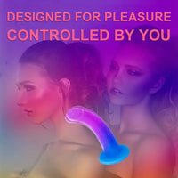 5.5in Colorful Soft Silicone Beginner-Friendly Dildo For Hands-Free Play