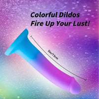 5.5in Colorful Soft Silicone Beginner-Friendly Dildo For Hands-Free Play