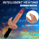 5.5in Lifelike Silicone Soft Thrusting Swing Heating Vibrating Dildo With Handle