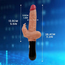 5.5in Lifelike Silicone Soft Thrusting Swing Heating Vibrating Dildo With Handle