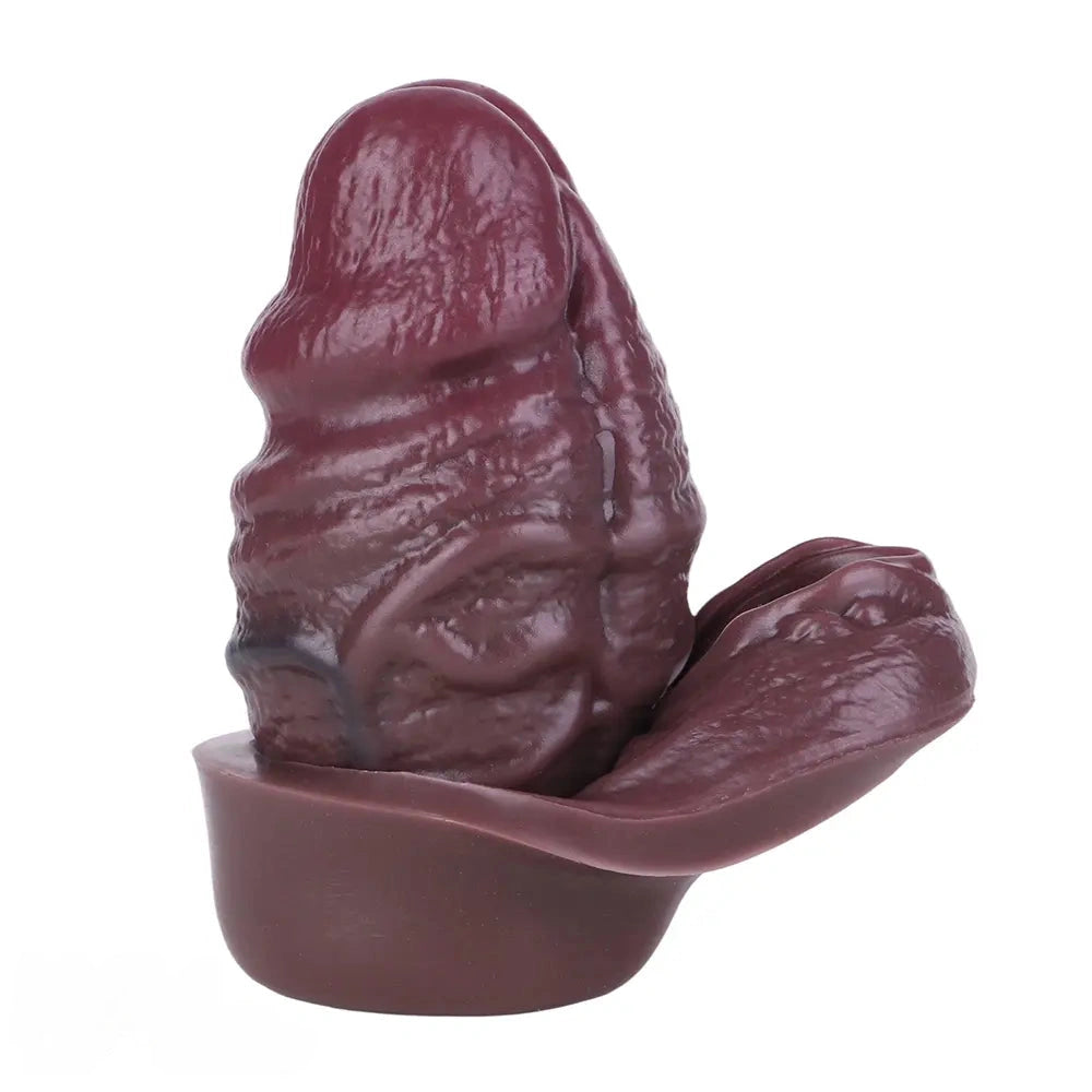 5.5in Male Wearable Masturbator Hollow Penis Silicone Dildo Sleeve