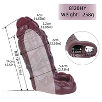 5.5in Male Wearable Masturbator Hollow Penis Silicone Dildo Sleeve