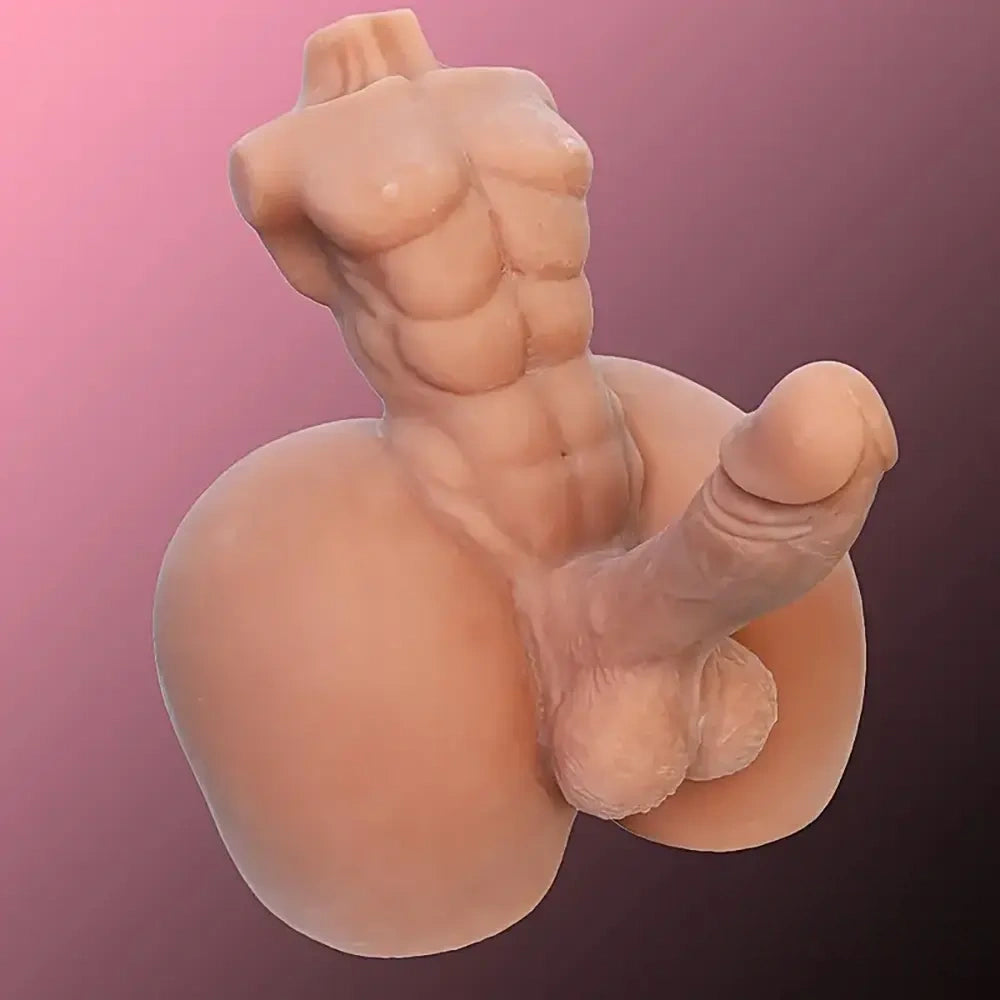 5.5in Premium Real Silicone Flexible Dildo With 5.1lb BBW Sex Doll Torso