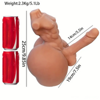 5.5in Premium Real Silicone Flexible Dildo With 5.1lb BBW Sex Doll Torso