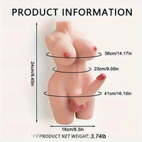 5.5in Real Dildo 3.74lb Shemale Sex Doll Torso Sex Toy For Men Women