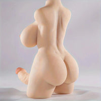 5.5in Realistic Dildo Shemale Sex Doll Torso with Big Breasts Anal Sex