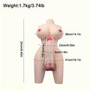 5.5in Realistic Dildo Shemale Sex Torso with Breasts Anal Male Masturbator