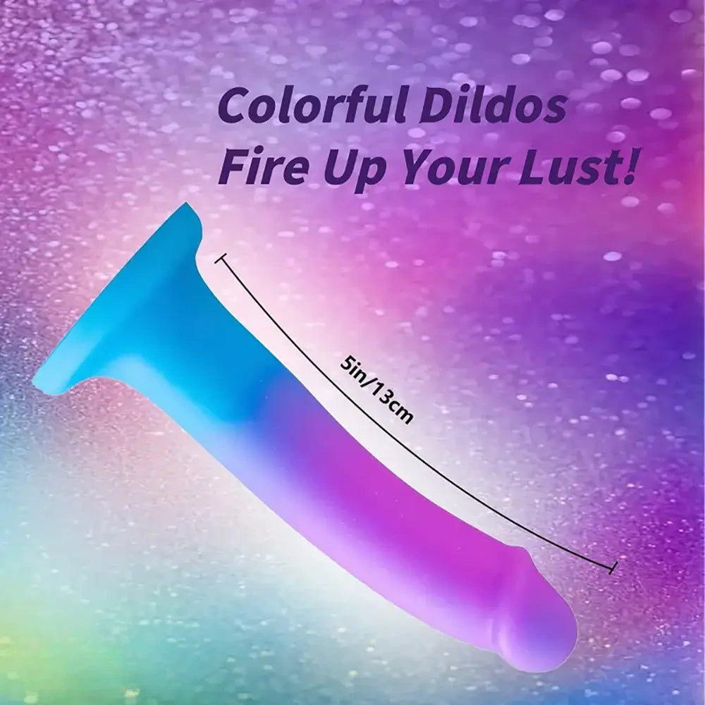 5.5in Soft Silicone Fantasy Dildo Flexible Anal Plug For Hands-Free Play