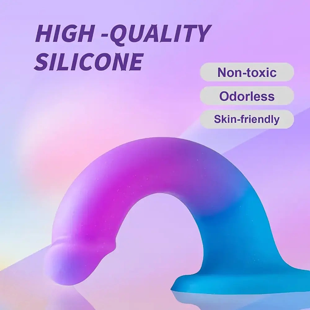 5.5in Soft Silicone Fantasy Dildo Flexible Anal Plug For Hands-Free Play