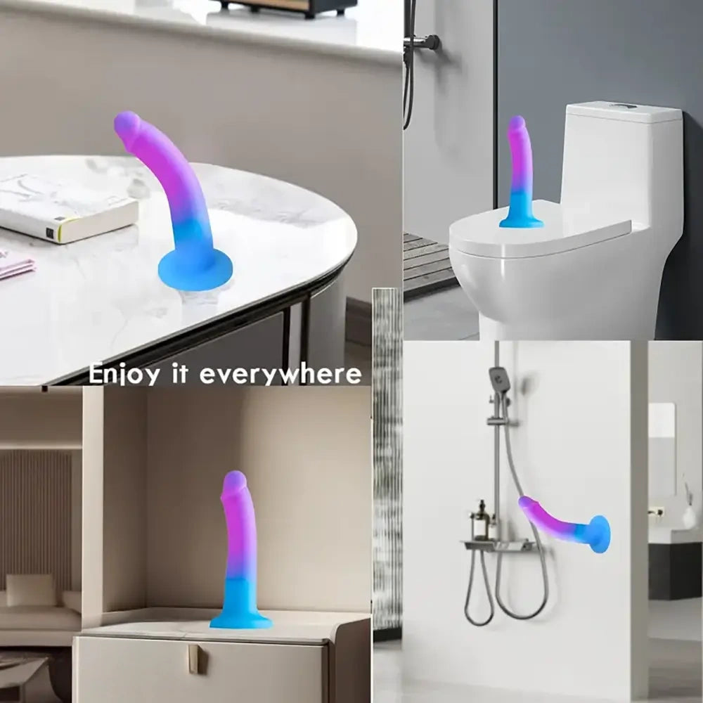 5.5in Soft Silicone Fantasy Dildo Flexible Anal Plug For Hands-Free Play