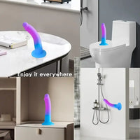 5.5in Soft Silicone Fantasy Dildo Flexible Anal Plug For Hands-Free Play