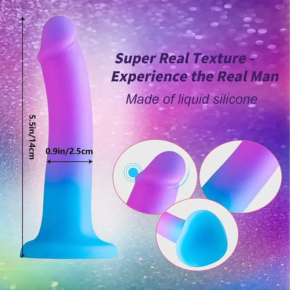 5.5in Soft Silicone Fantasy Dildo Flexible Anal Plug For Hands-Free Play