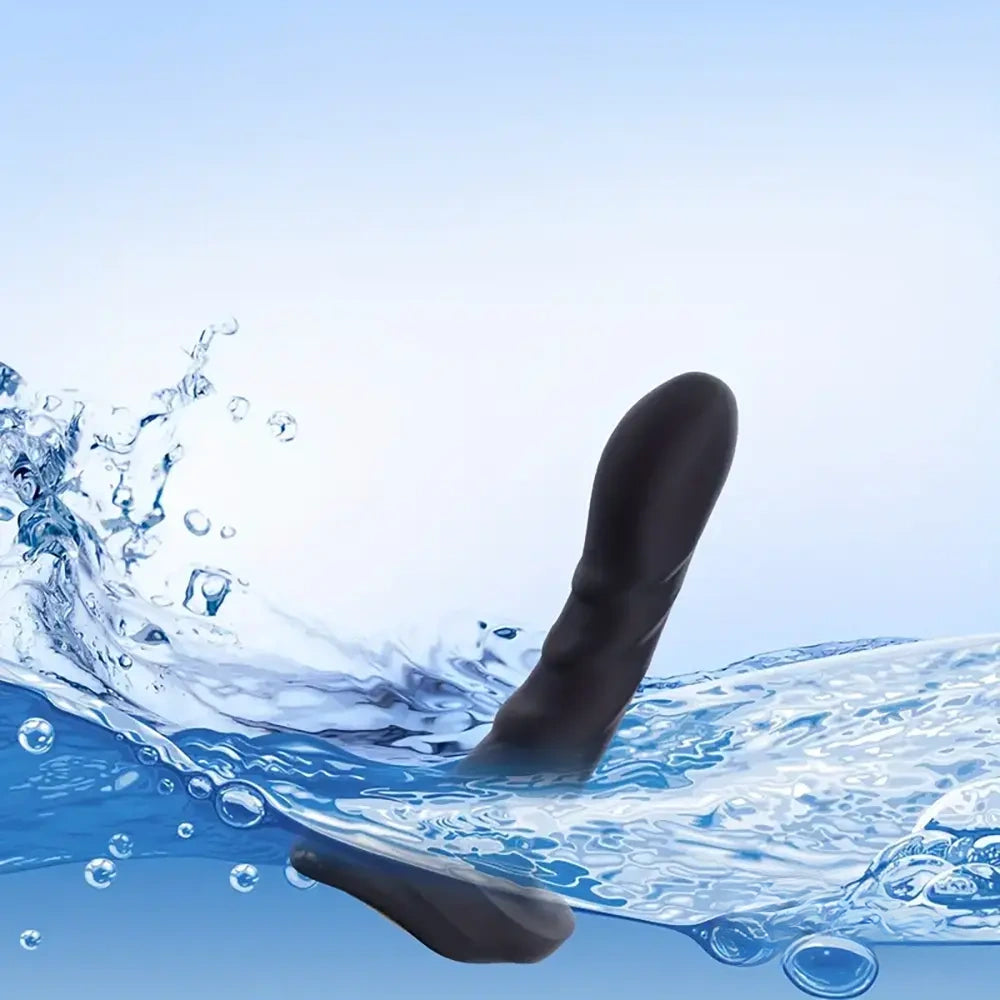 5.5in Unisex Silicone Soft Vibrating Remote Dildo For Anal Vaginal Simulation