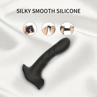 5.5in Unisex Silicone Soft Vibrating Remote Dildo For Anal Vaginal Simulation