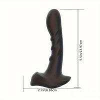 5.5in Unisex Silicone Soft Vibrating Remote Dildo For Anal Vaginal Simulation