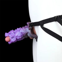 5.62in Dragon Beast Creature Fantasy Hollow Dildo Sleeve With Penis Ring