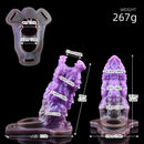 5.62in Dragon Beast Creature Fantasy Hollow Dildo Sleeve With Penis Ring