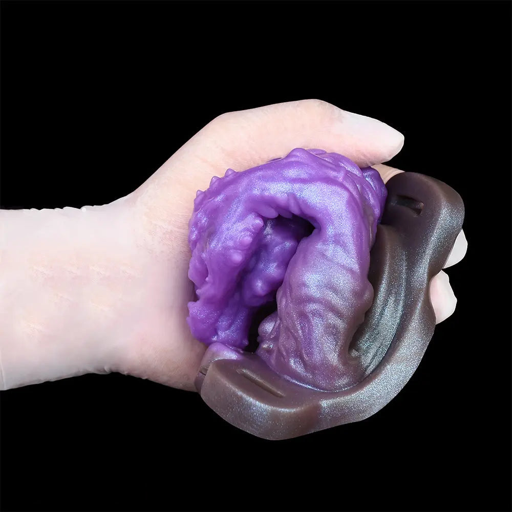 5.62in Dragon Beast Creature Fantasy Hollow Dildo Sleeve With Penis Ring