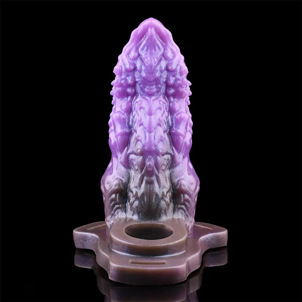 5.62in Dragon Beast Creature Fantasy Hollow Dildo Sleeve With Penis Ring